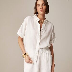 Jcrew relaxed linen shirt